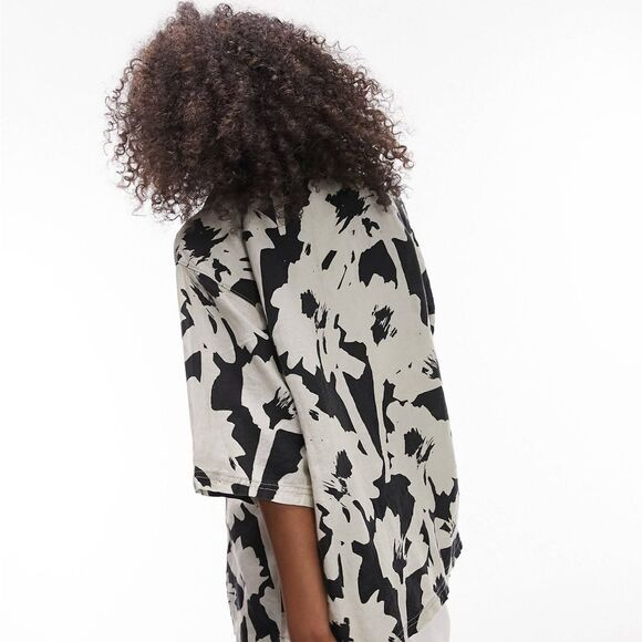 Topshop Floral Linen Resort Shirt XS - Picture 5 of 8